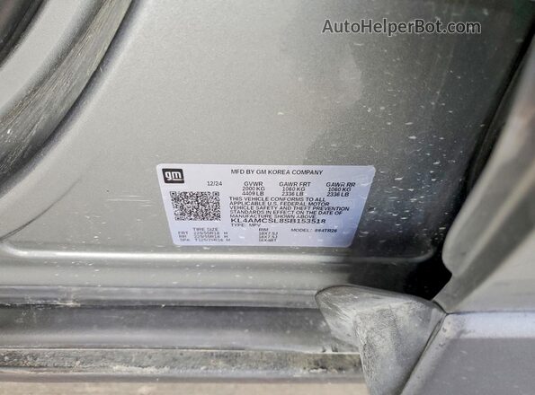 KL4AMCSL8SB153518 2025 BUICK ENCORE Gray Вид підкапотного простору