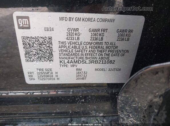 KL4AMDSL3RB211082 2024 BUICK ENCORE Black Вид підкапотного простору