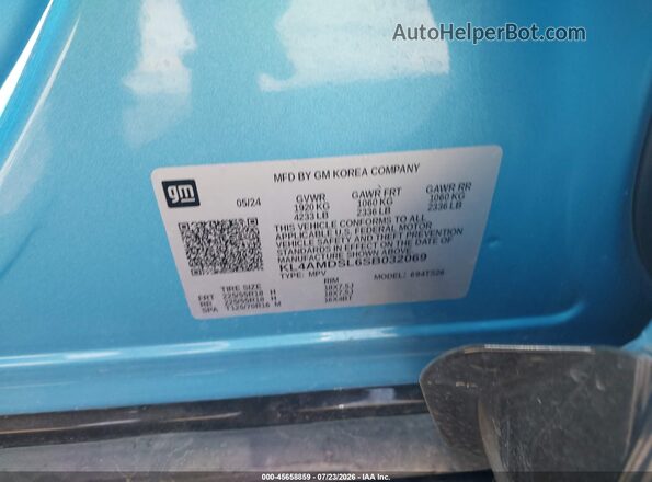 KL4AMDSL6SB032069 2025 BUICK ENCORE Синий Вид подкапотного пространства