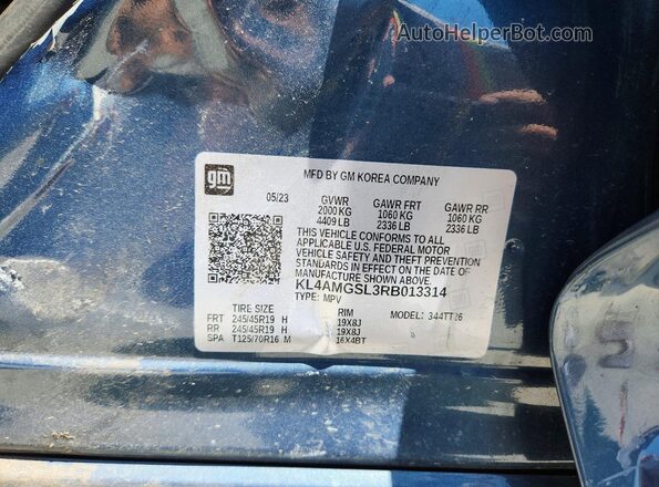 KL4AMGSL3RB013314 2024 BUICK ENCORE Blue Engine compartment view