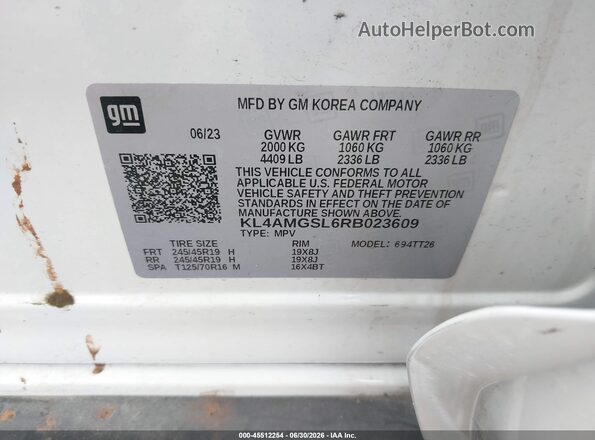 KL4AMGSL6RB023609 2024 BUICK ENCORE White Շարժիչի բաժամունքի տեսք