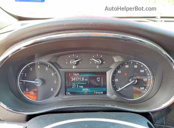 KL4CJ1SB2JB522272 2018 BUICK ENCORE Red ხელსაწყოთა პანელის ხედი