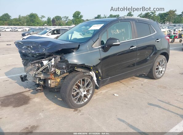 KL4CJ1SB3JB516013 2018 BUICK ENCORE Black Առջևի ձախ երեք քառորդ տեսարան