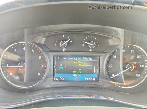 KL4CJ1SB7KB714126 2019 BUICK ENCORE Red Widok zestawu wskaźników