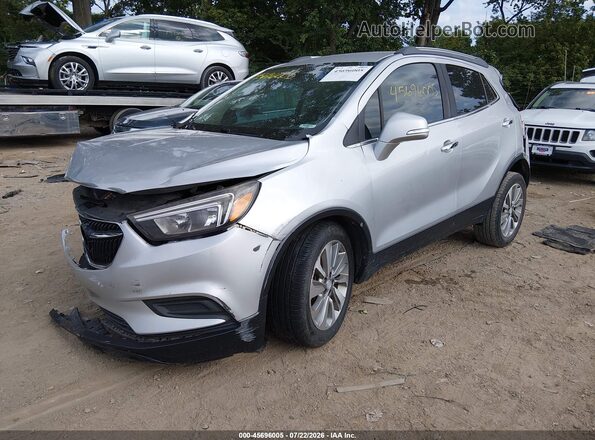 KL4CJASB0HB102164 2017 BUICK ENCORE Silver წინა მარცხენა ხედი სამი მეოთხედიდან