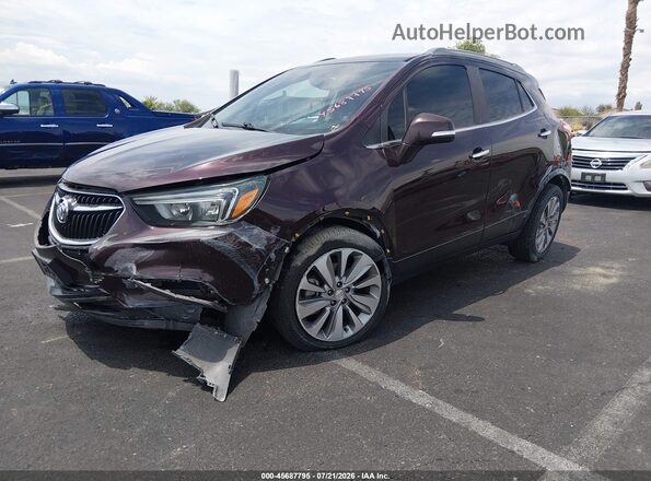 KL4CJASB1HB100164 2017 BUICK ENCORE Burgundy წინა მარცხენა ხედი სამი მეოთხედიდან