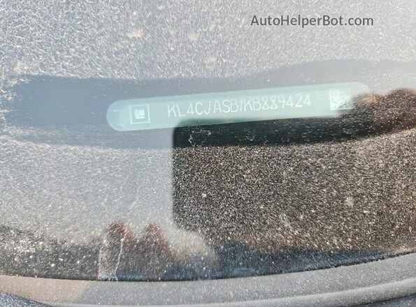 KL4CJASB1KB889424 2019 BUICK ENCORE Black VIN კოდის სტიკერის ხედი