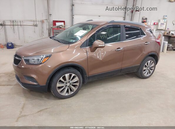 KL4CJASB2HB230468 2017 BUICK ENCORE Brown წინა მარცხენა ხედი სამი მეოთხედიდან