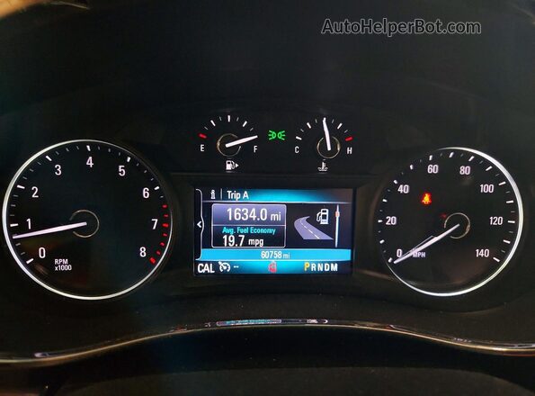 KL4CJASB2KB866962 2019 BUICK ENCORE Red Вид щитка приладів