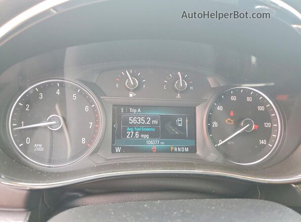 KL4CJASB3HB057253 2017 BUICK ENCORE White Вид щитка приладів