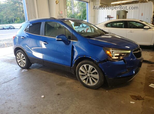 KL4CJASB5JB541043 2018 BUICK ENCORE Синий Передняя правая четверть