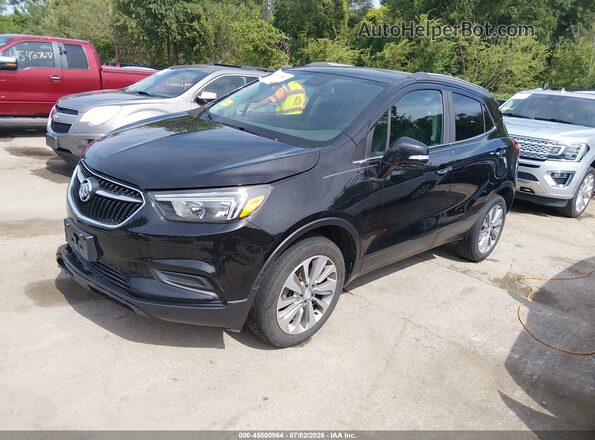 KL4CJASB5JB671338 2018 BUICK ENCORE Black Առջևի ձախ երեք քառորդ տեսարան