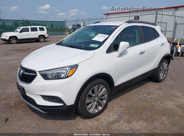 KL4CJASB6KB911630 2019 BUICK ENCORE White წინა მარცხენა ხედი სამი მეოთხედიდან