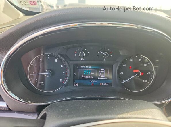 KL4CJASB6LB012817 2020 BUICK ENCORE Charcoal Instrument cluster view