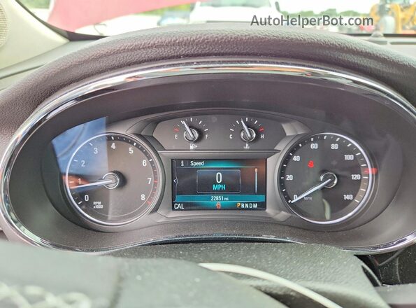 KL4CJASB7JB669736 2018 BUICK ENCORE Red Instrument cluster view