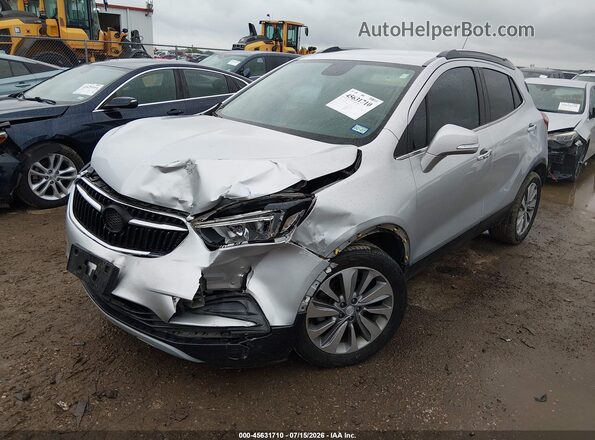 KL4CJASB7KB700260 2019 BUICK ENCORE Silver Առջևի ձախ երեք քառորդ տեսարան