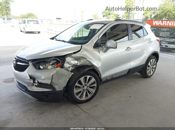 KL4CJASB7KB879173 2019 BUICK ENCORE Silver წინა მარცხენა ხედი სამი მეოთხედიდან