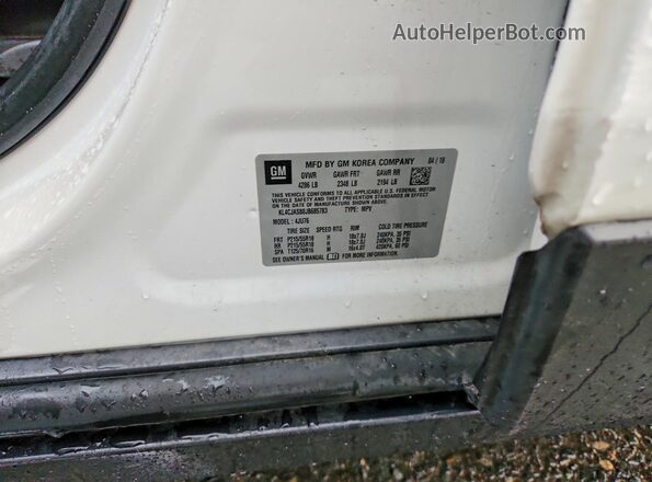 KL4CJASB8JB685783 2018 BUICK ENCORE White Vista interior de 360 grados
