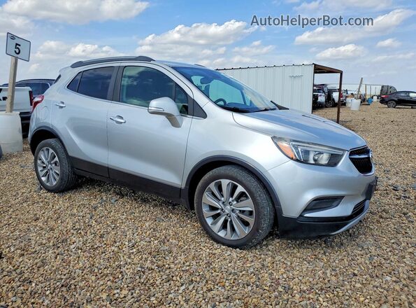 KL4CJASB9JB578953 2018 BUICK ENCORE Серебряный Передняя правая четверть