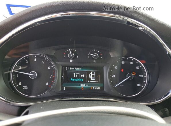 KL4CJASB9JB578953 2018 BUICK ENCORE Серебряный Вид щитка приборов