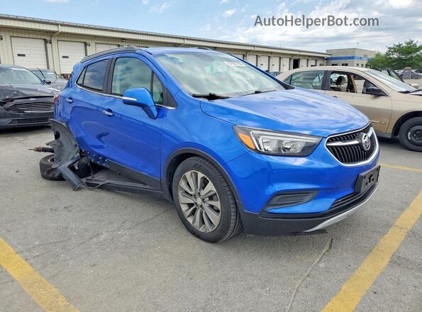 KL4CJASB9JB704339 2018 BUICK ENCORE Синий Передняя правая четверть