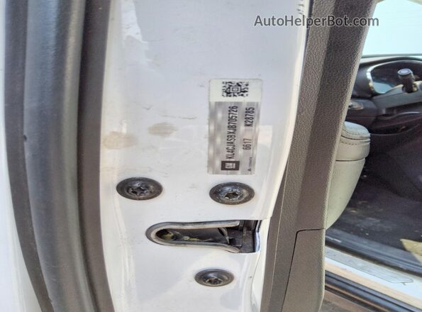KL4CJASBXJB705726 2018 BUICK ENCORE White Vista de la etiqueta del VIN