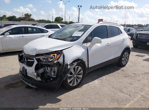 KL4CJASBXLB060515 2020 BUICK ENCORE White Առջևի ձախ երեք քառորդ տեսարան