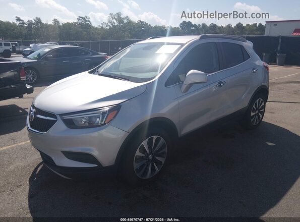 KL4CJASBXMB341120 2021 BUICK ENCORE Silver წინა მარცხენა ხედი სამი მეოთხედიდან