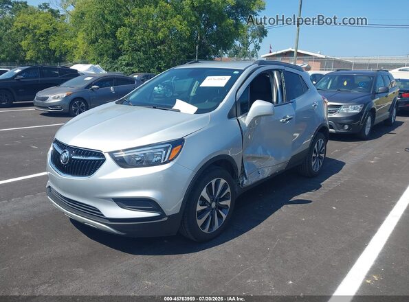 KL4CJASM3NB505911 2022 BUICK ENCORE Silver წინა მარცხენა ხედი სამი მეოთხედიდან