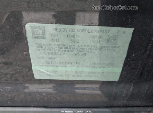 KL4CJBSB0HB004287 2017 BUICK ENCORE Black Vista del compartimento del motor