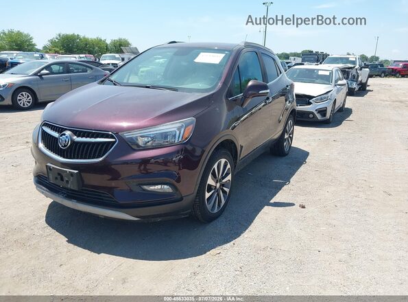 KL4CJBSB6JB609887 2018 BUICK ENCORE Purple წინა მარცხენა ხედი სამი მეოთხედიდან
