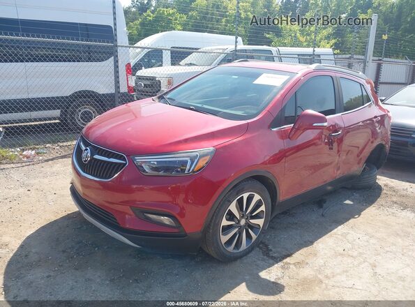 KL4CJCSB3JB694533 2018 BUICK ENCORE Red Առջևի ձախ երեք քառորդ տեսարան