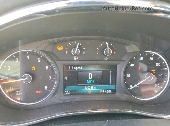 KL4CJCSB5HB141974 2017 BUICK ENCORE Gray Widok zestawu wskaźników