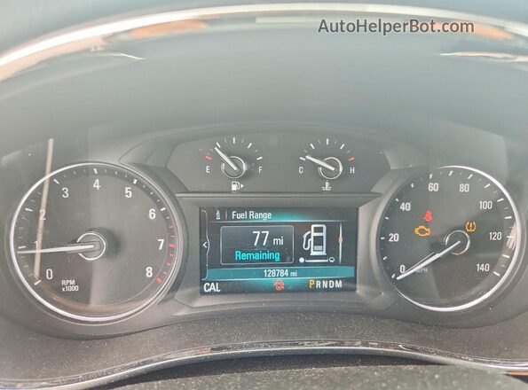 KL4CJCSB6HB138274 2017 BUICK ENCORE Серебряный Вид щитка приборов