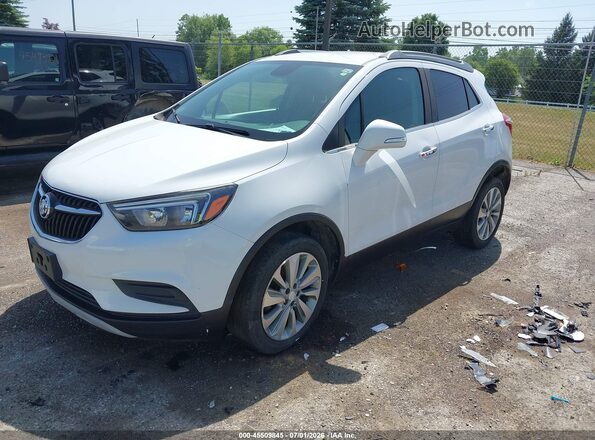 KL4CJESB1JB540883 2018 BUICK ENCORE White Առջևի ձախ երեք քառորդ տեսարան
