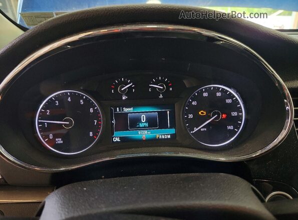 KL4CJESB4HB154792 2017 BUICK ENCORE Blue Вид щитка приладів