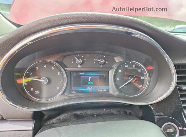 KL4CJESB7KB727742 2019 BUICK ENCORE Красный Вид щитка приборов