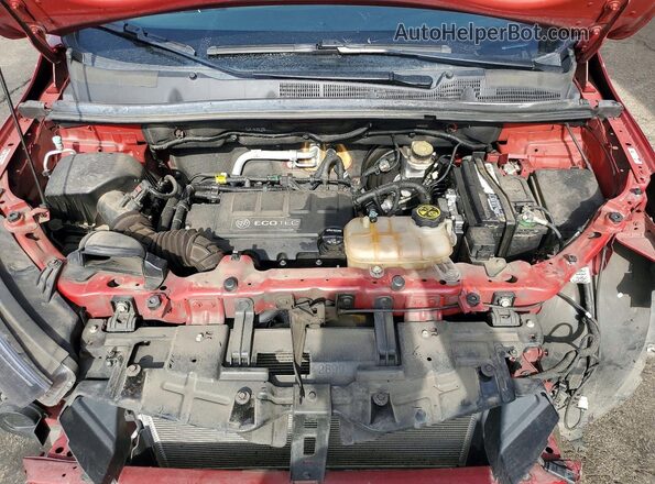 KL4CJFSB2HB079144 2017 BUICK ENCORE Maroon ძრავის განყოფილების ხედი