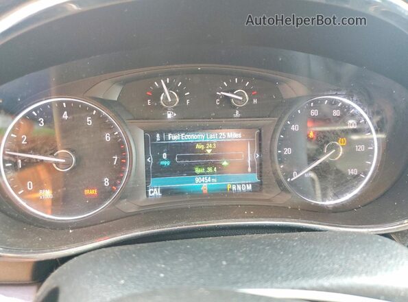 KL4CJFSB2HB079144 2017 BUICK ENCORE Maroon ხელსაწყოთა პანელის ხედი