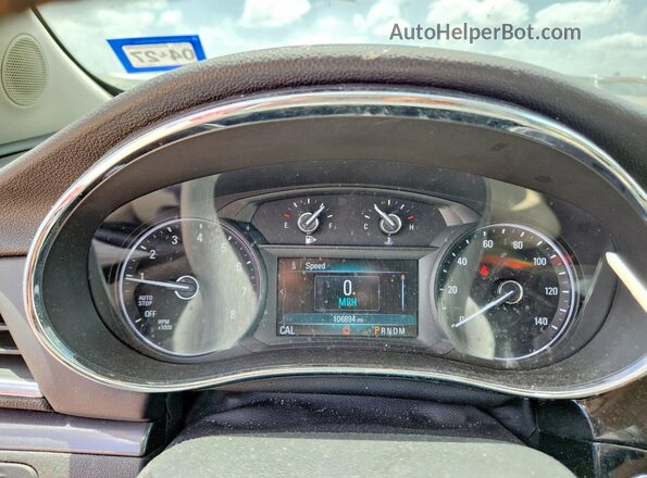 KL4CJHSMXHB212438 2017 BUICK ENCORE Red Instrument cluster view
