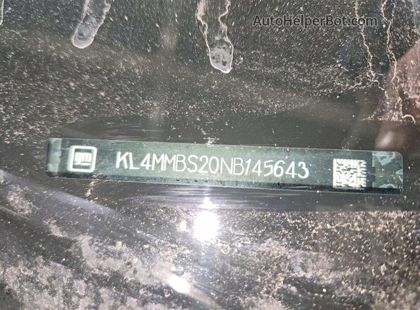 KL4MMBS20NB145643 2022 BUICK ENCORE Black Widok naklejki z numerem VIN