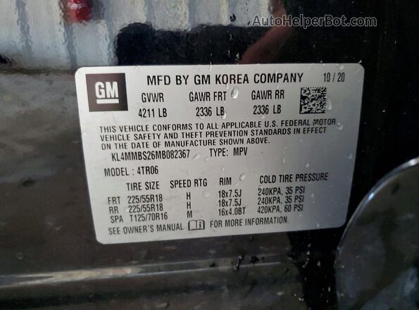 KL4MMBS26MB082367 2021 BUICK ENCORE Black 360 interior view