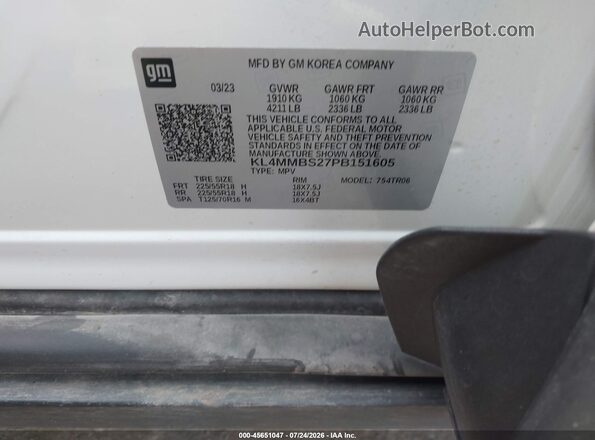 KL4MMBS27PB151605 2023 BUICK ENCORE Черный Вид подкапотного пространства