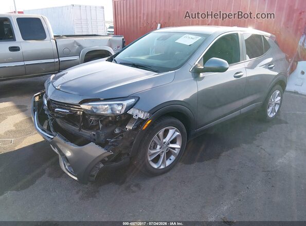 KL4MMBS2XMB109120 2021 BUICK ENCORE Gray Առջևի ձախ երեք քառորդ տեսարան