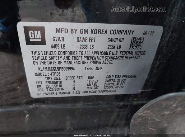 KL4MMCSL5PB009994 2023 BUICK ENCORE Черный Вид подкапотного пространства
