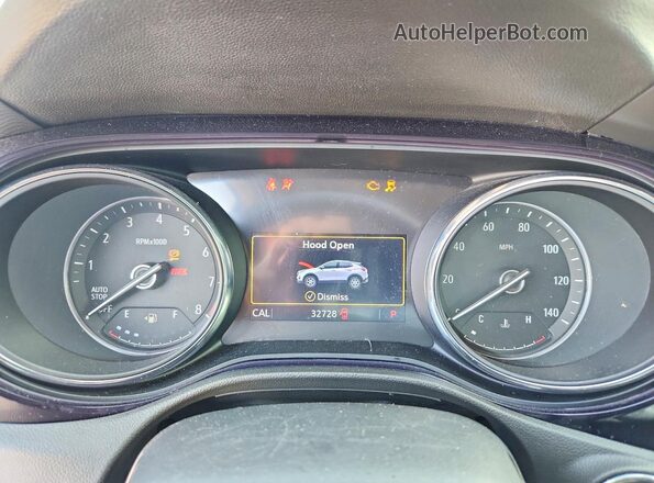 KL4MMDS21NB135036 2022 BUICK ENCORE Maroon ხელსაწყოთა პანელის ხედი
