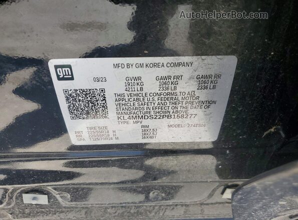 KL4MMDS22PB158277 2023 BUICK ENCORE Black Շարժիչի բաժամունքի տեսք