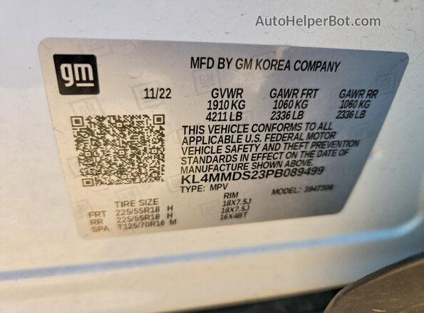 KL4MMDS23PB089499 2023 BUICK ENCORE Белый Вид подкапотного пространства