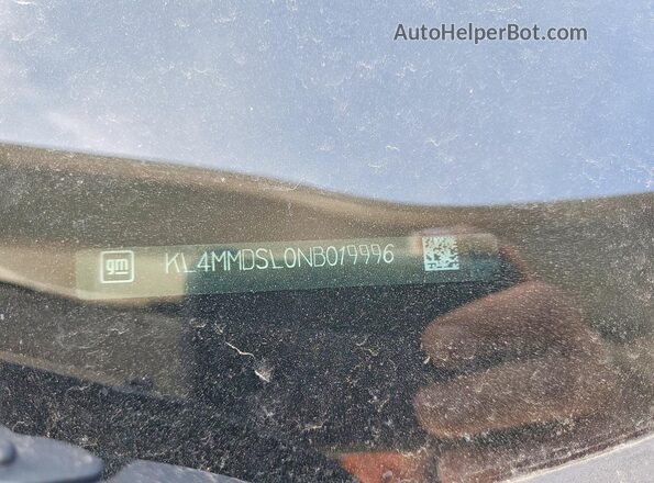 KL4MMDSL0NB019996 2022 BUICK ENCORE Белый Вид наклейки с VIN-кодом