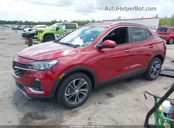 KL4MMDSL2LB100883 2020 BUICK ENCORE Red Առջևի ձախ երեք քառորդ տեսարան